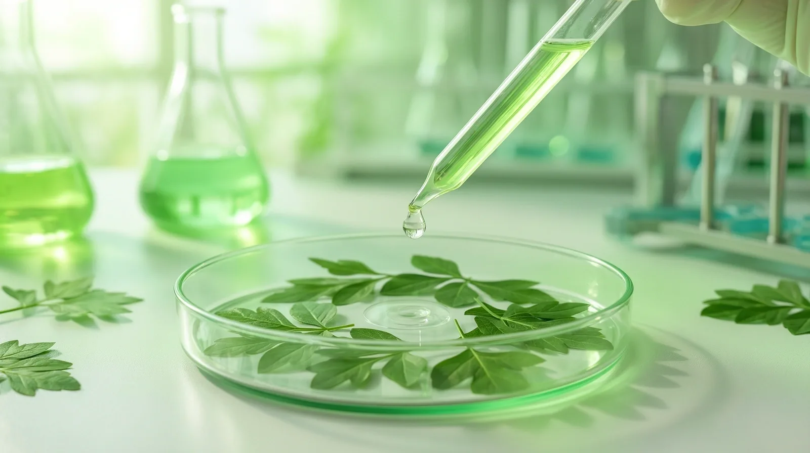 Clinical and botanical extraction imagery